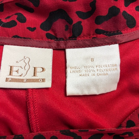 EP Pro Red Leopard Print A-Line Skirt - Picture 2 of 5
